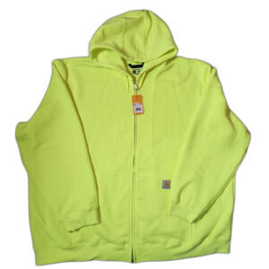 Carhartt Men’s 4XL Loose Fit Full Zip Hoodie Safety Yellow